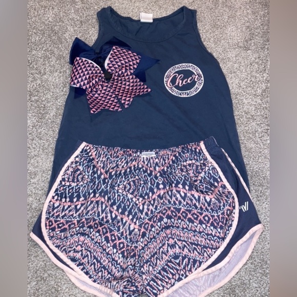 VARSITY CHEER SET (COMP PRACTICE/SCHOOL CHEER) - Picture 1 of 7